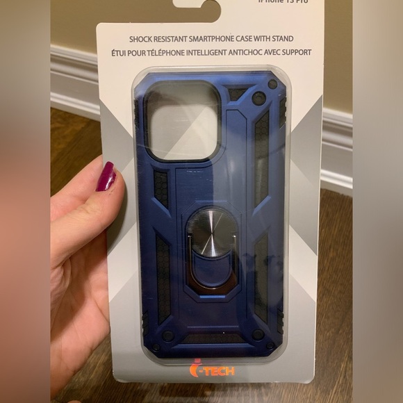 ITECH Shock Resistant Smartphone Case With Stand Blue Iphone 13 Pro BRAND NEW - Picture 2 of 4
